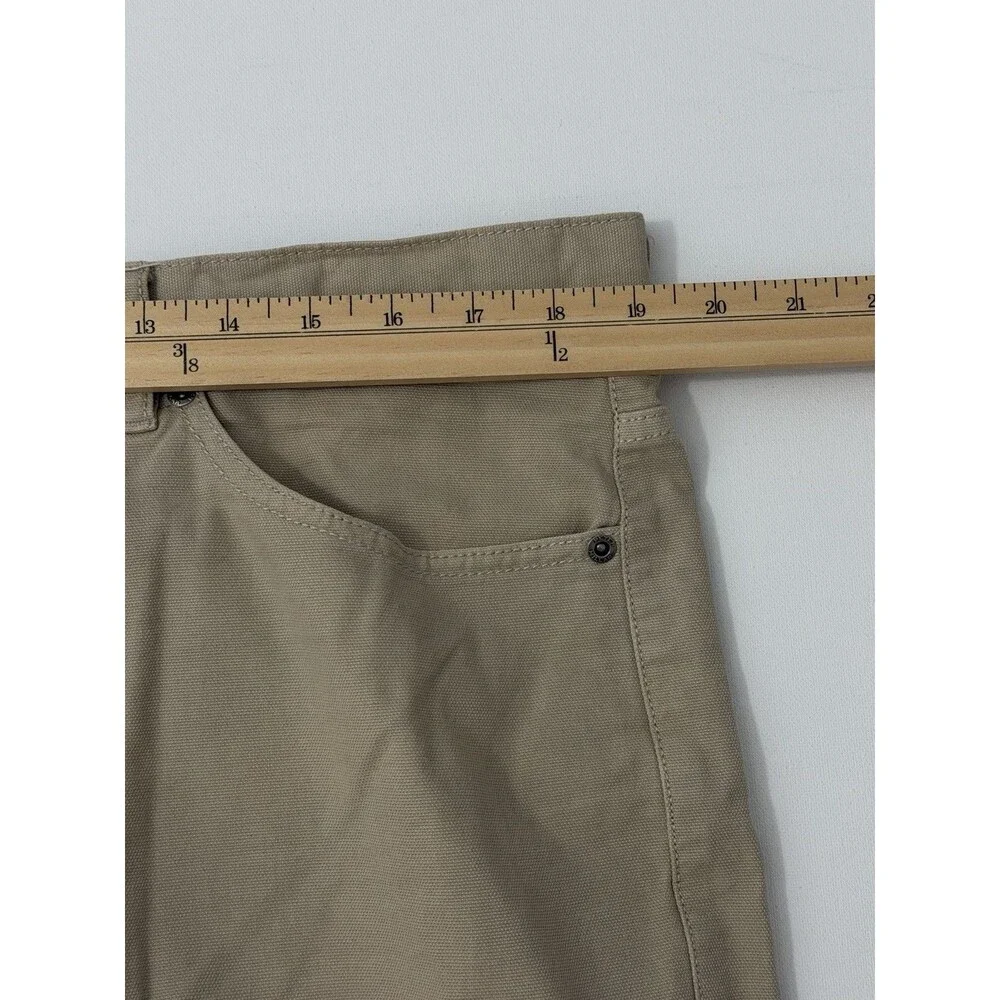 Peter Millar 5-Pocket Pants Men 38x27 Khaki Stretch Crown Vintage Canvas Chino